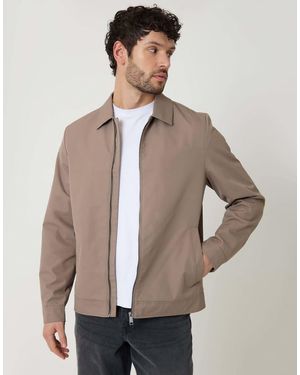 Threadbare Showerproof Lightweight Zip Through Jacket - Natural