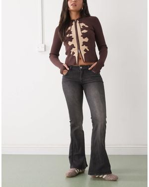 Weekday Katsumi Low Waist Flared Jeans - White