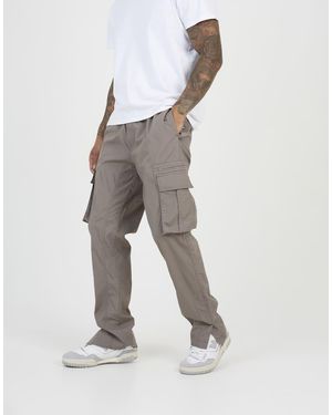 Brave Soul Cotton Poplin Cargo Trousers - White