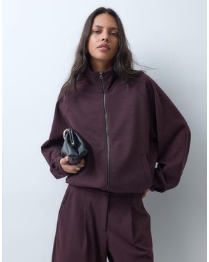 ASOS Funnel Neck Zip Up Jacket Co-ord - Purple