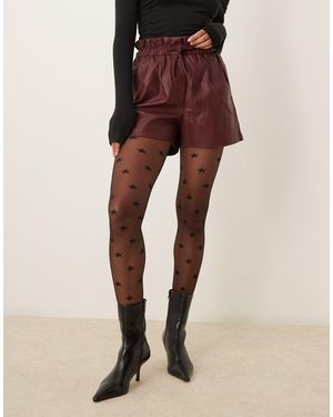 New Look Medias Negras Con Estampado De Estrellas De - Negro