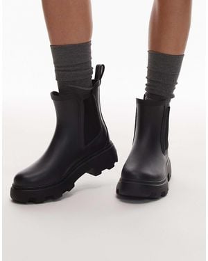 Tommy Hilfiger Short Wellington Boots - Black