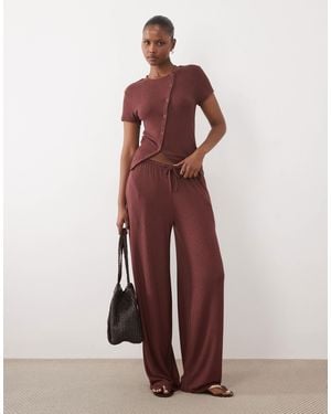 ASOS Textured Knit Wide Leg Trouser Co-Ord