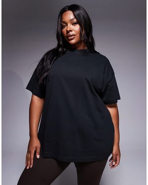 4505 Curve – icon – schweres oversize-t-shirt aus baumwolle - Blau