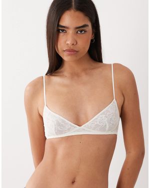 Cotton On Lace Bralette - Natural