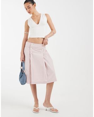 Motel Babete Pleat Skirt - Pink