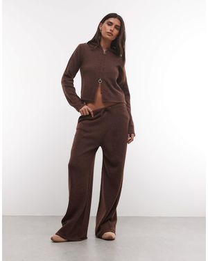 Collusion Jogger en maille chocolat - Marron