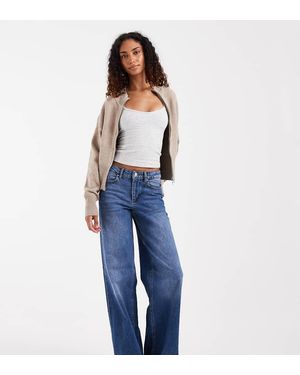 Vero Moda Sandie Jeans Met Halfhoge Taille, Wijde Pijpen En Stretch - Blauw