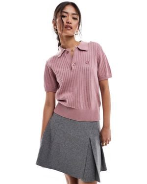 Carhartt – norlina – polo-oberteil aus strickware - Lila