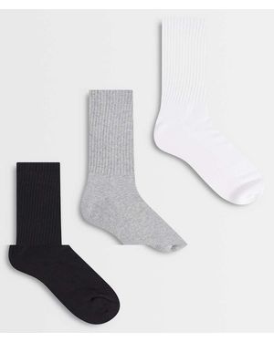 Cotton On Pack De 3 Calcetines Básicos De Caña Media-Multi - Blanco