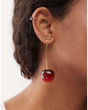 petit moments Jardin Cherry Earrings - Brown