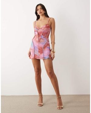 ASOS Mesh Cami Mini Dress - Pink