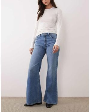 Mango Theita 100% Cotton Flare Jean - Blue