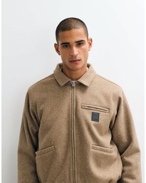 Obey Veste blouson ledger - Marron