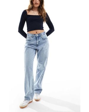 ONLY Ella Mid Waist Straight Fit Jeans - Blue