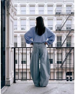 Lioness Horseshoe Barrel Leg Jeans - Blue