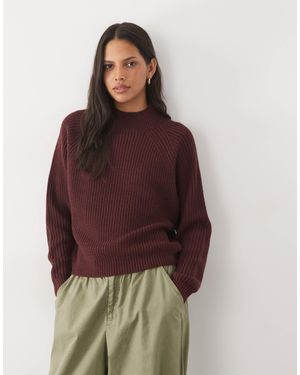 Threadbare Stehkragenpullover - Rot