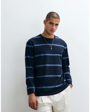 Threadbare – langärmliges shirt mit streifen - Blau