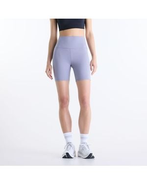 New Balance Nb Harmony High Rise Short 6" - Blue