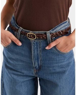 Levi's Skinny Gevlochten Leren Riem - Blauw