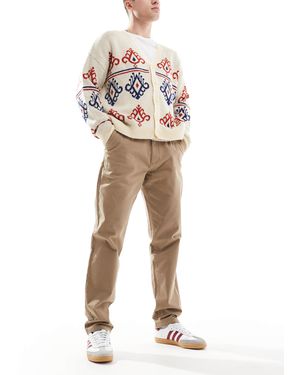 Farah Norwood - pantalon chino coupe classique en sergé - beige - Neutre
