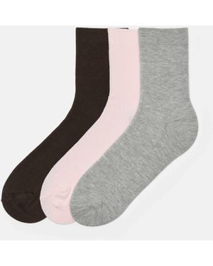 Pull&Bear 3er-pack gerippte socken - Weiß