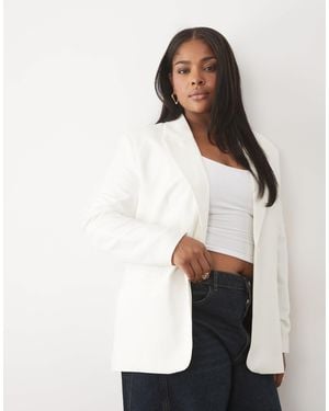 ASOS Curve taillierter relaxed-blazer - Weiß