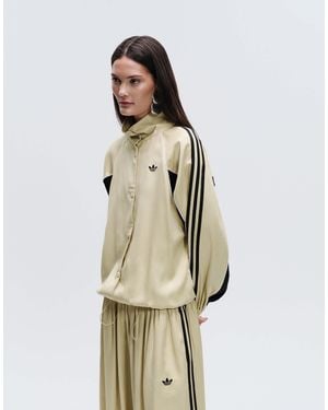 adidas Originals x ASOS Oversized Funnel Neck Track Top - Natural