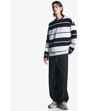 Bershka Losvallende Baggy Jeans - Wit