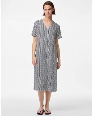 Pieces – midikleid - Grau