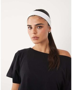 4505 Zachte Smalle Yoga Hoofdband - Zwart