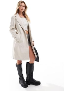 Stradivarius Wool Look Jacket - White