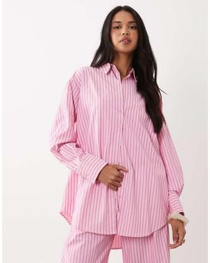 Missy Empire Camicia Oversize - Rosa