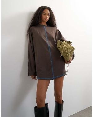 TOPSHOP Vestito Corto - Marrone