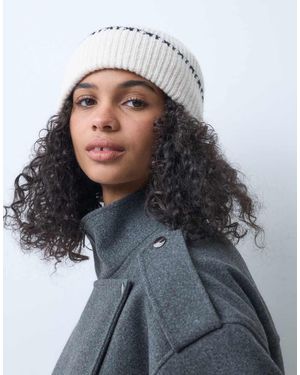 Accessorize Beanie Met Zwarte Rand - Grijs