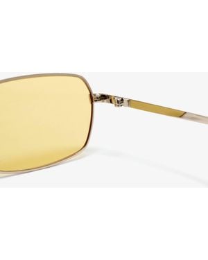 Superdry Rechteckige sonnenbrille aus metall - Natur