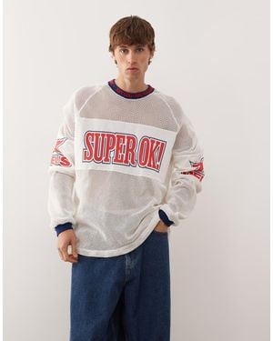 Deus Ex Machina Staff Party Heavyweight Long Sleeve Knitted Jersey - Pink