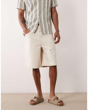 ASOS Longer Length Jort - Natural