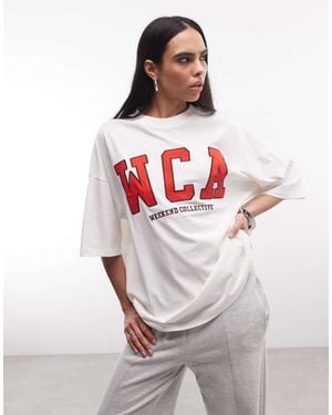 ASOS Weekend Collective Varsity T-shirt - Grey