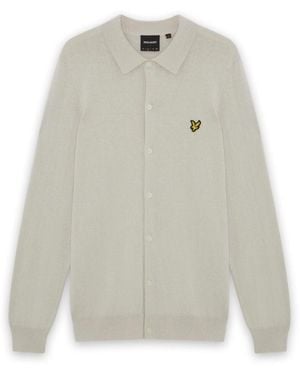 Lyle & Scott Mid Knits Cotton Merino Knitted Shirt - White