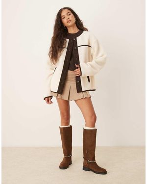 ASOS Vest Van Borg Fleece - Naturel