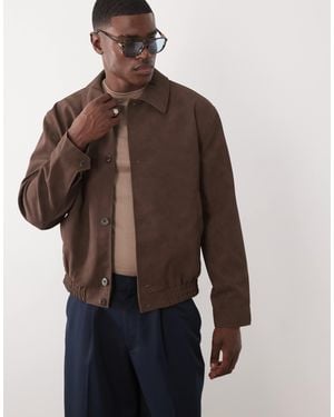 ASOS Faux Suede Jacket - Brown