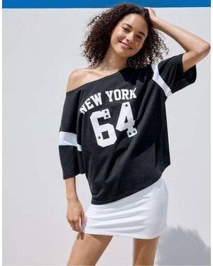 Stradivarius New York 64 Short Sleeve Placement T-shirt - Blue