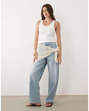ASOS Hand Crochet Triangle Scarf - White