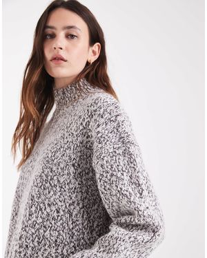 Lacoste Rollkragen-pullover aus gesprenkelter wolle - Grau