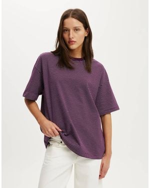 Cotton On Boxy Short Sleeve Tee - Purple