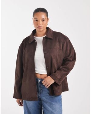 ONLY Faux Suede Jacket - Brown