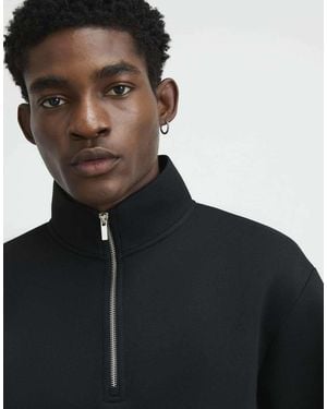River Island Premium Funnel Neck Sweatshirt - Black