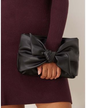 ASOS Bolso Clutch Grande Con Lazo Delantero De - Morado