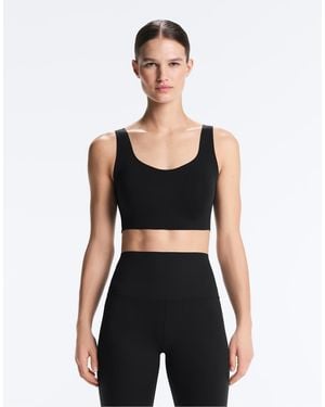 Oysho Perfect-Adapt Medium-Support Sports Bra With Cups - Black
